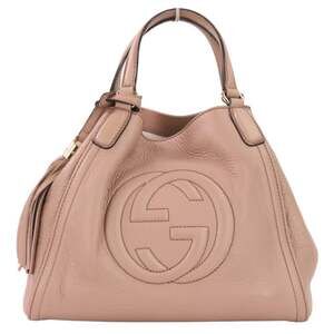 GUCCI Authentic Pink Leather Tote Bag